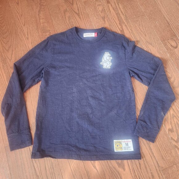 Mitchell & Ness Chicago Cubs Retro Throwback Cooperstown Long Sleeve unisex Sz M - Picture 1 of 8